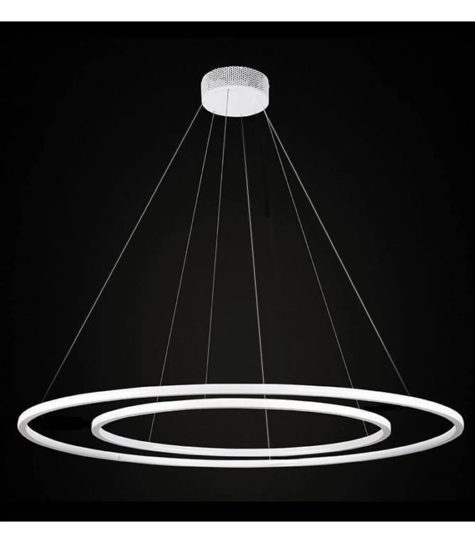 Żyrandol podwójny Echo 90 + 120 Kol. Szary 4000 - Ramko