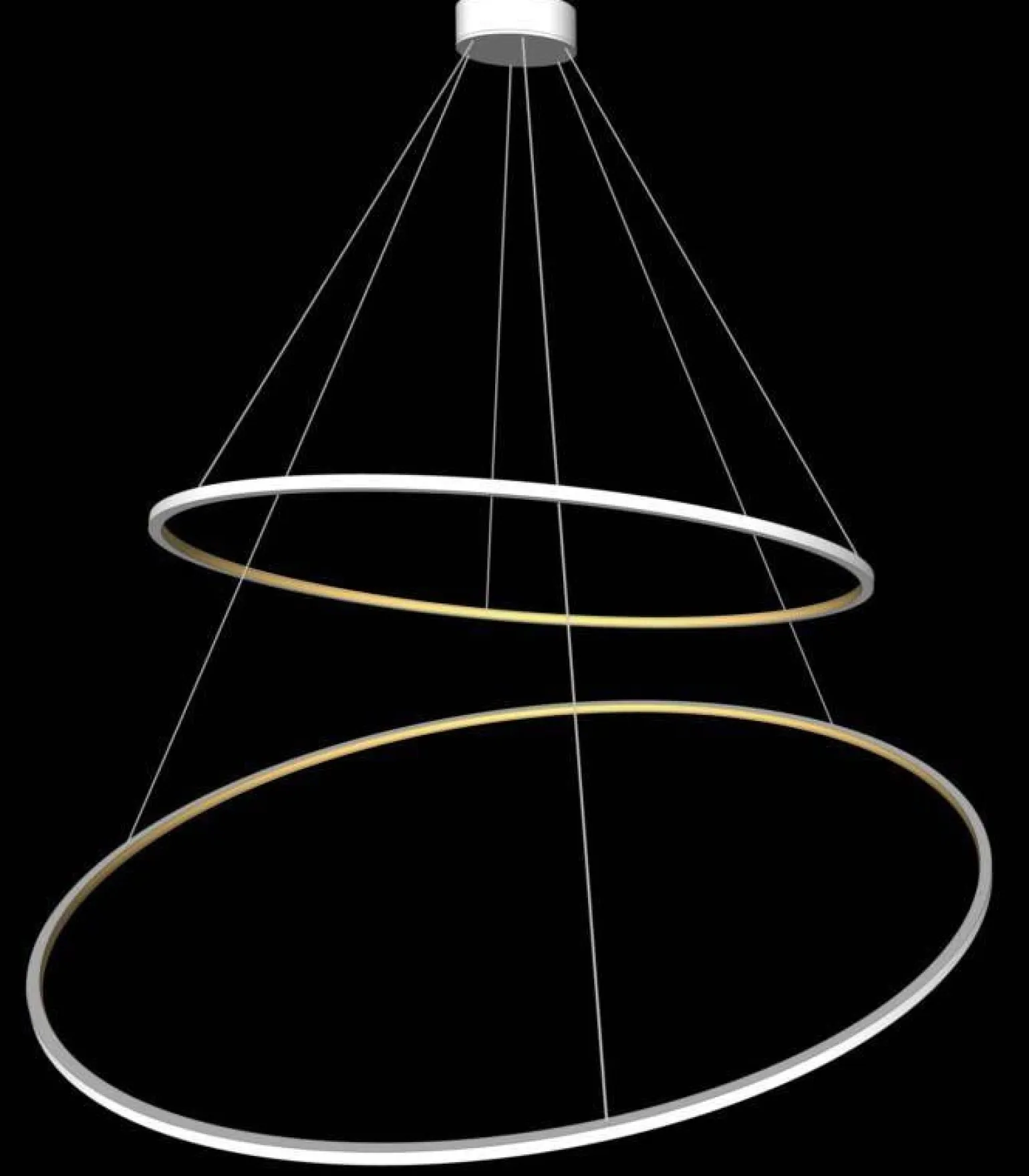 Żyrandol podwójny Echo 90 + 120 Kol. Szary 4000 - Ramko
