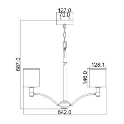 Żyrandol Prospect Park (FE-PROSPECT-PARK5) - Elstead Lighting