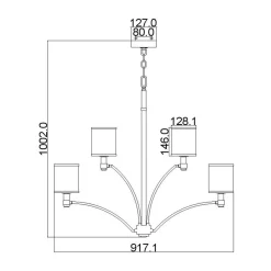 Żyrandol Prospect Park (FE-PROSPECT-PARK9) - Elstead Lighting