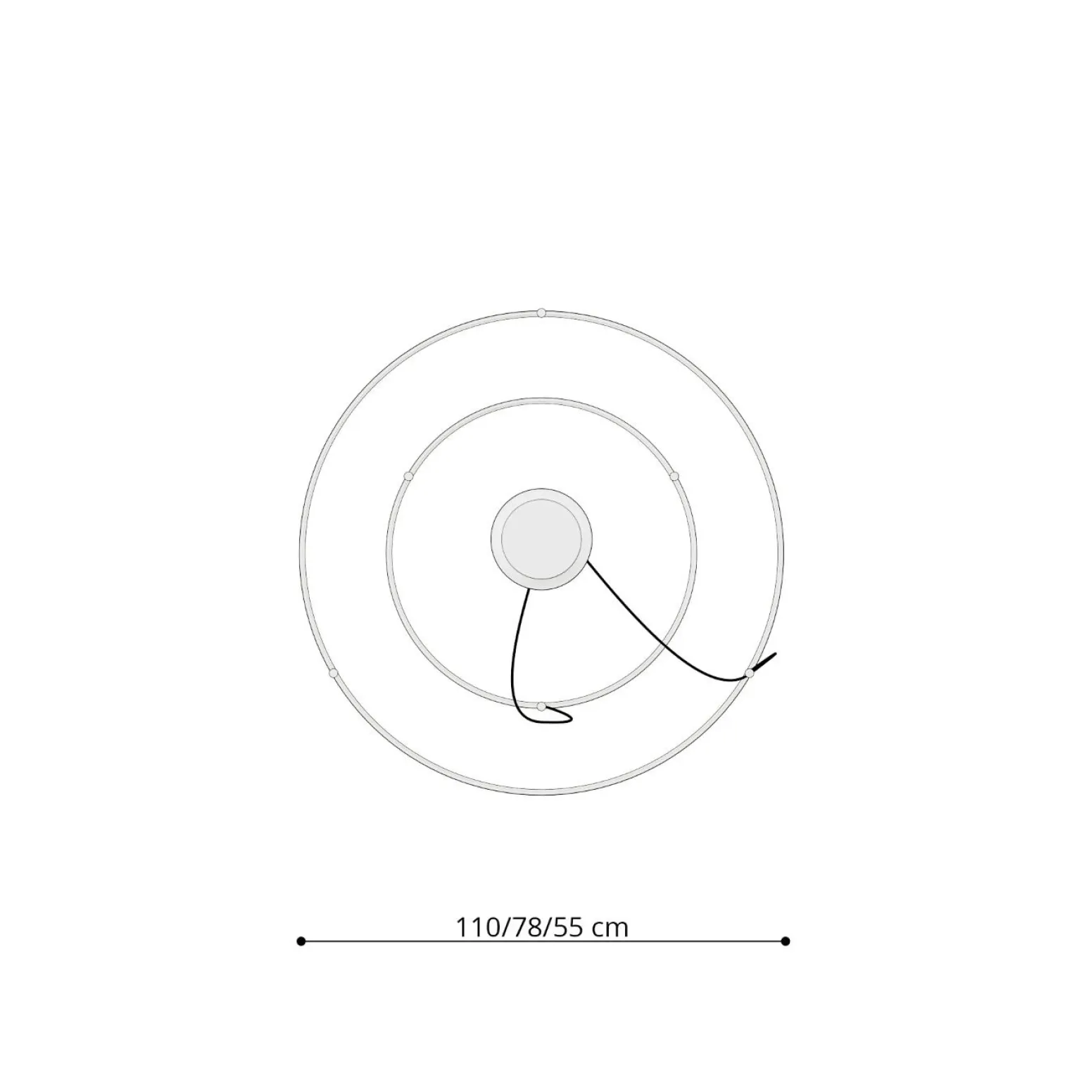 Żyrandol RIO 2 55/78 beżowy LED 4000K (TH.359) - Thoro Lighting