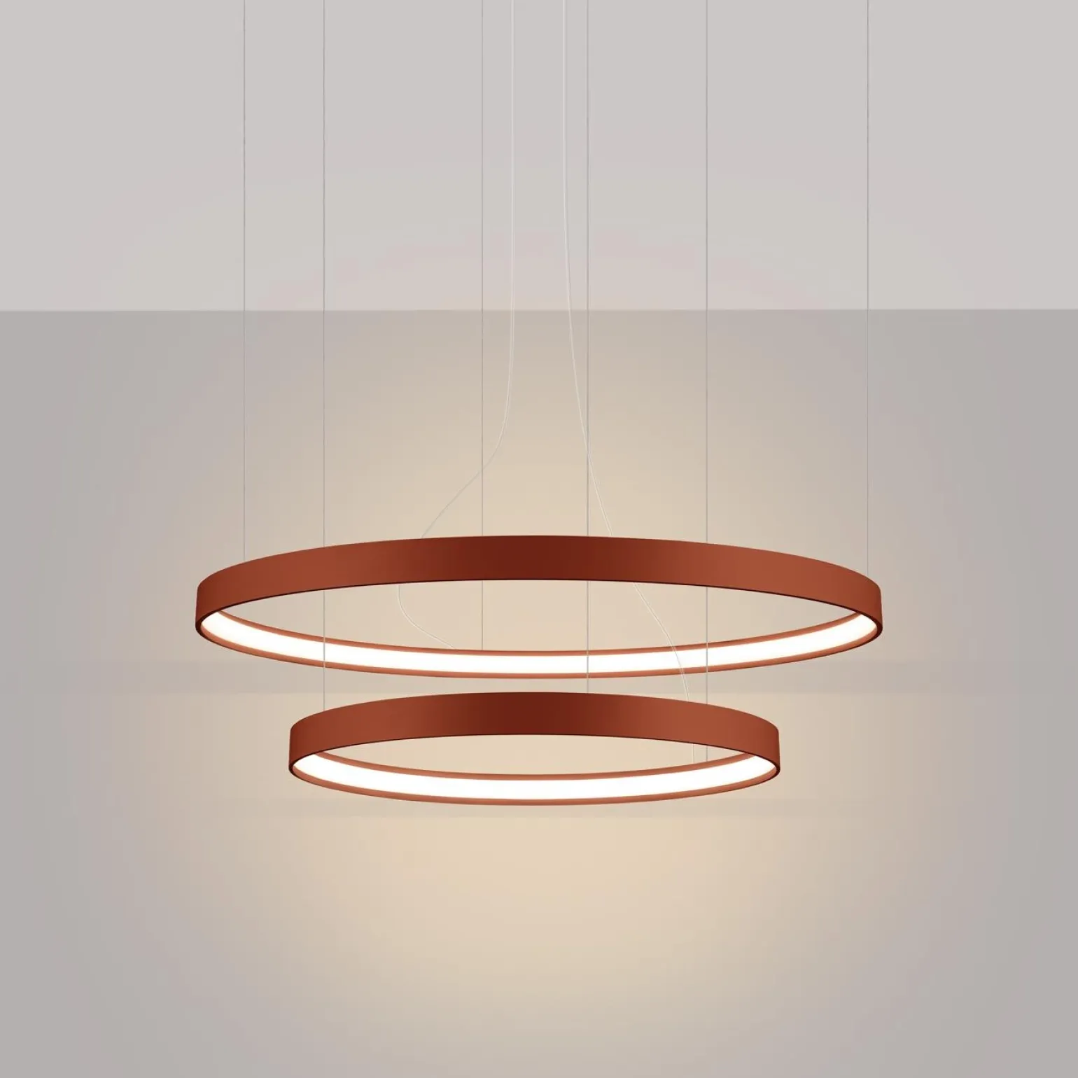 Żyrandol RIO 2 55/78 ochra czerwona LED 3000K (TH.401) - Thoro Lighting