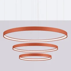 Żyrandol RIO 3 55/78/110 ochra czerwona LED 4000K (TH.404) - Thoro Lighting