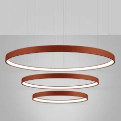 Żyrandol RIO 3 55/78/110 ochra czerwona LED 4000K (TH.404) - Thoro Lighting