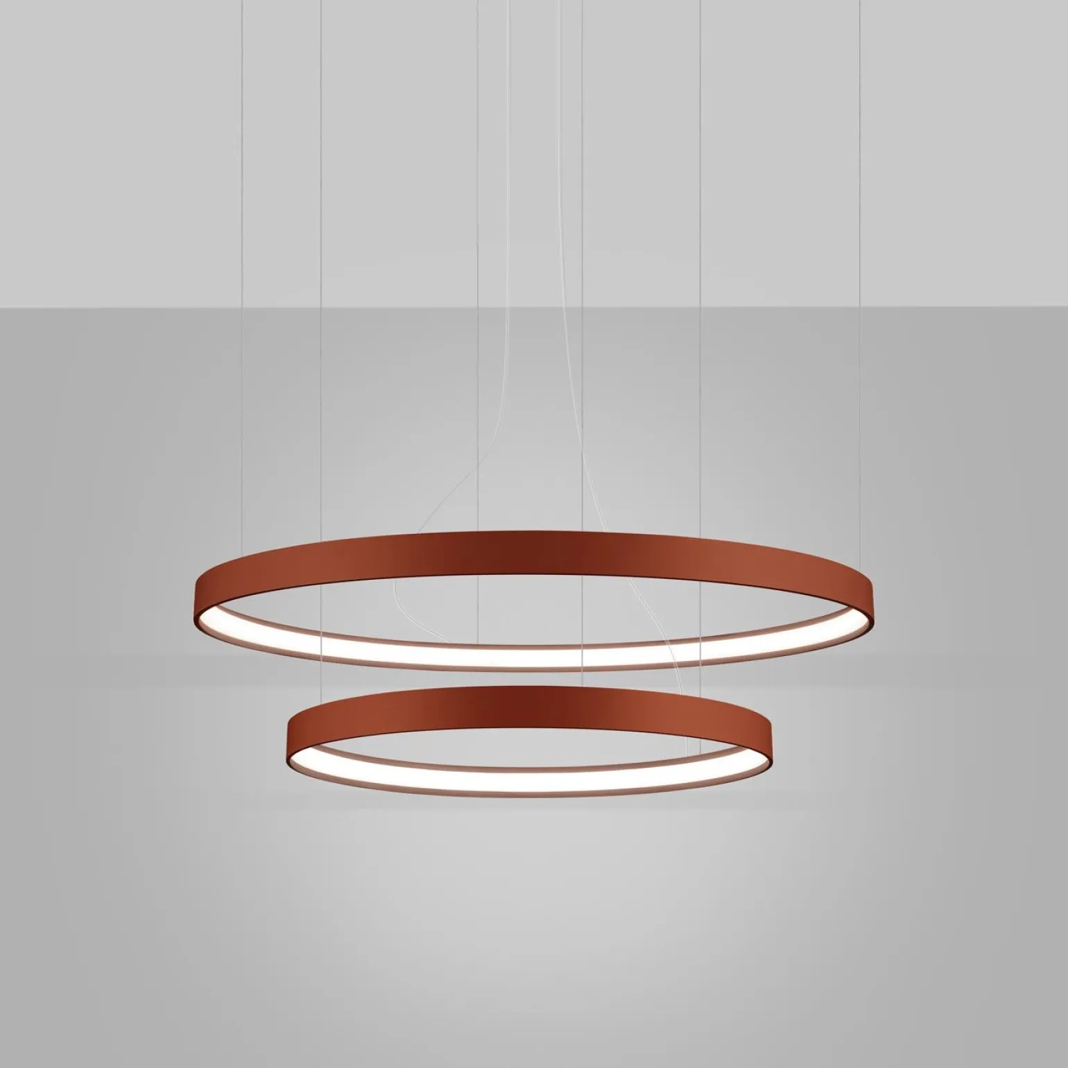 Żyrandol RIO 2 55/78 ochra czerwona LED 4000K (TH.403) - Thoro Lighting