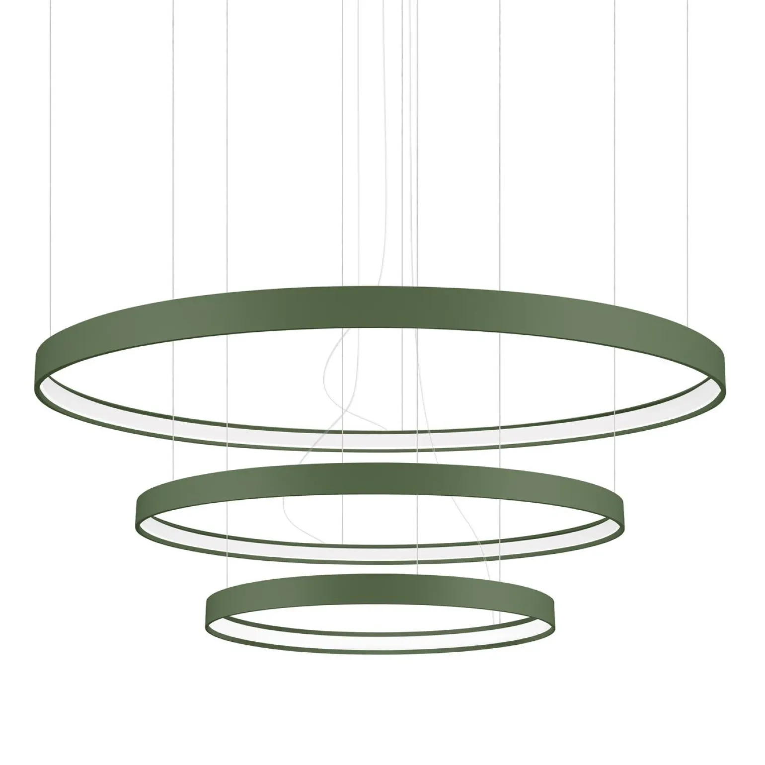 Żyrandol RIO 3 55/78/110 zielona oliwka LED 4000K (TH.382) - Thoro Lighting