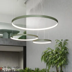 Żyrandol RIO 3 55/78/110 zielona oliwka LED 4000K (TH.382) - Thoro Lighting