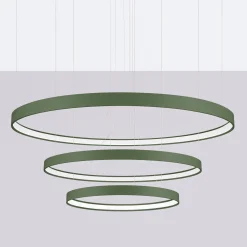 Żyrandol RIO 3 55/78/110 zielona oliwka LED 3000K (TH.380) - Thoro Lighting