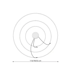 Żyrandol RIO 3 55/78/110 zielona oliwka LED 3000K (TH.380) - Thoro Lighting