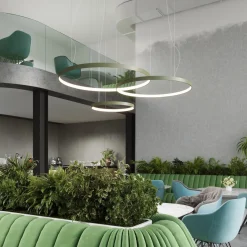 Żyrandol RIO 2 55/78 zielona oliwka LED 4000K (TH.381) - Thoro Lighting