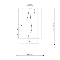Żyrandol RIO 2 55/78 zielona oliwka LED 4000K (TH.381) - Thoro Lighting