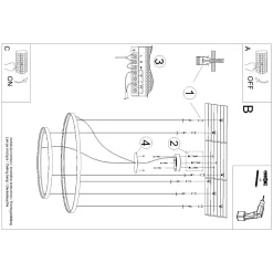 Żyrandol RIO 2 55/78 zielona oliwka LED 4000K (TH.381) - Thoro Lighting