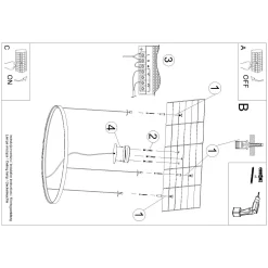 Żyrandol RIO 55 ochra czerwona LED 4000K (TH.398) - Thoro Lighting