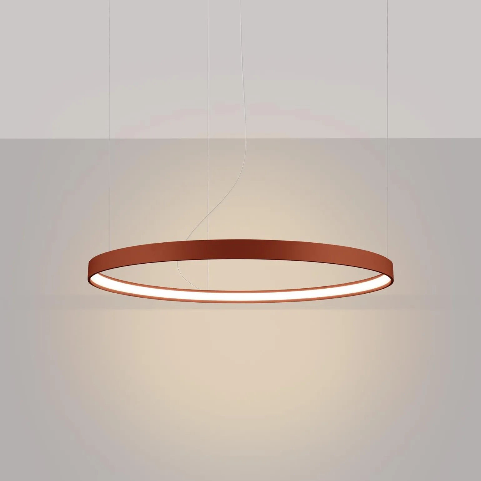 Żyrandol RIO 78 ochra czerwona LED 3000K (TH.396) - Thoro Lighting