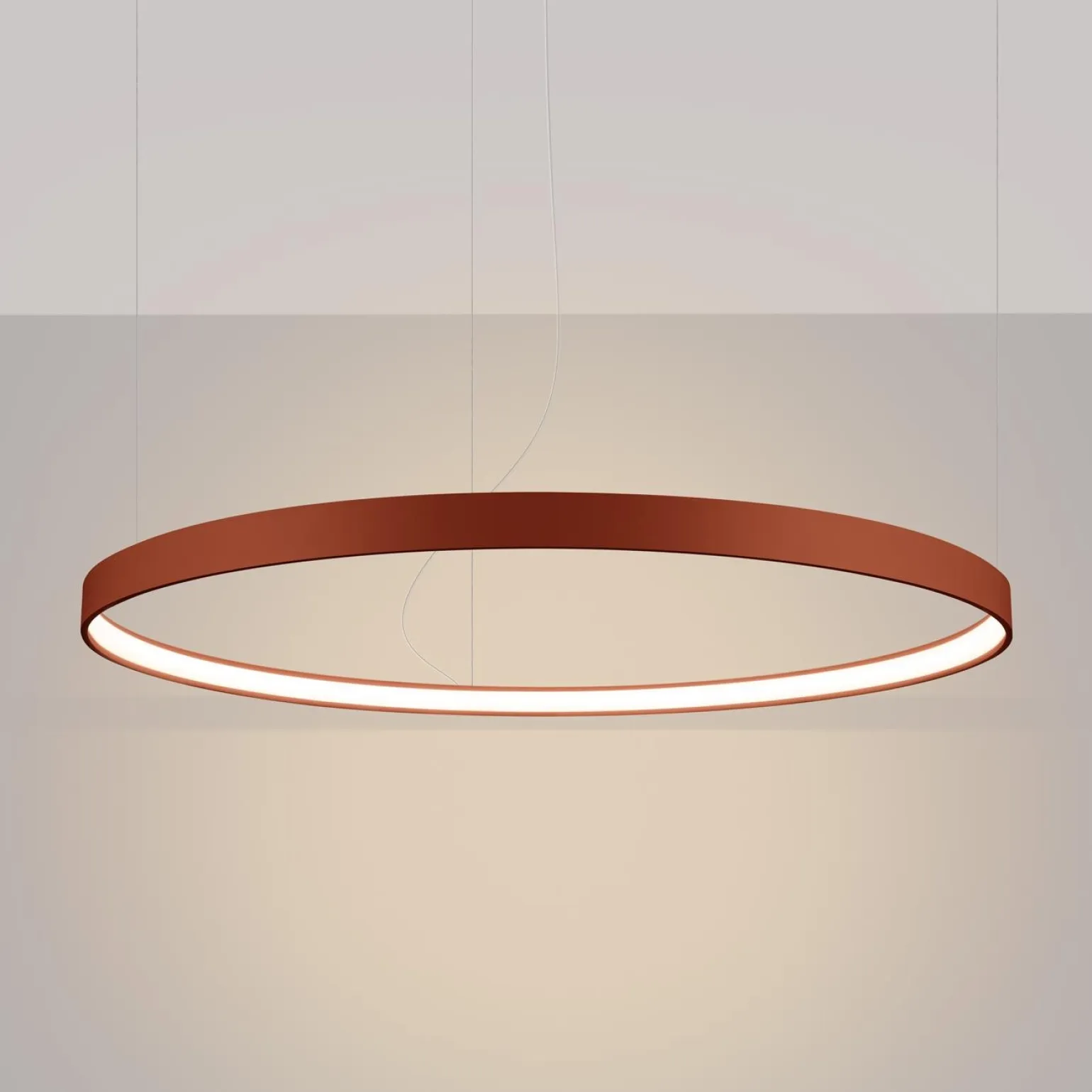 Żyrandol RIO 110 ochra czerwona LED 3000K (TH.397) - Thoro Lighting