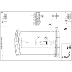 Żyrandol RIO BIO 78 czarny LED 3000K (TH.551) - Thoro Lighting