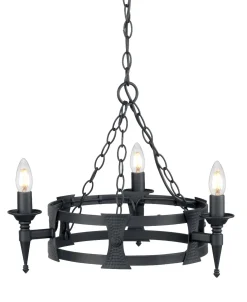 Żyrandol Saxon (SAX3-BLK) - Elstead Lighting