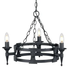 Żyrandol Saxon (SAX3-BLK) - Elstead Lighting