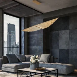 Żyrandol Seraph - Szczotkowane złoto (QN-SERAPH-LP-L-BG) - Quintiesse