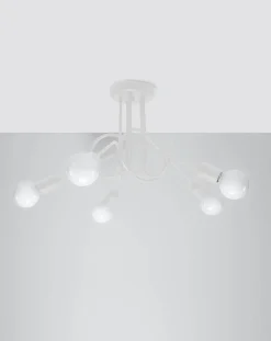 Żyrandol SUPEŁ 5 biały (SL.1432) - Sollux Lighting