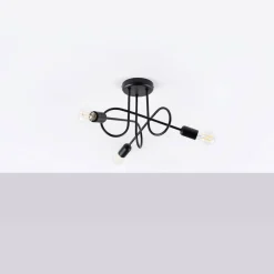 Żyrandol SUPEŁ 3 czarny (SL.1434) - Sollux Lighting