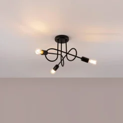 Żyrandol SUPEŁ 3 czarny (SL.1434) - Sollux Lighting