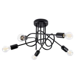 Żyrandol SUPEŁ 5 czarny (SL.1435) - Sollux Lighting