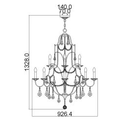 Żyrandol Valentina (FE-VALENTINA12) - Elstead Lighting