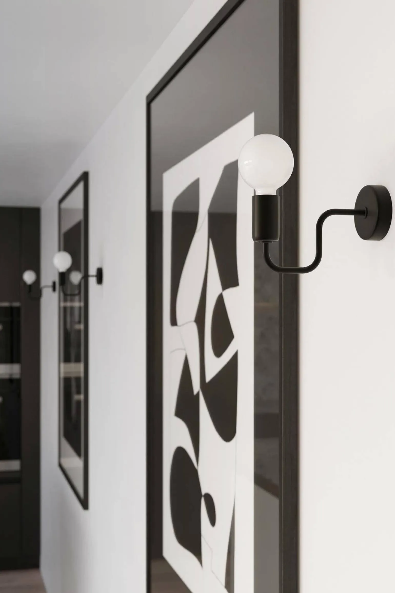 Żyrandol VECTOR 4 czarny (SL.1446) - Sollux Lighting