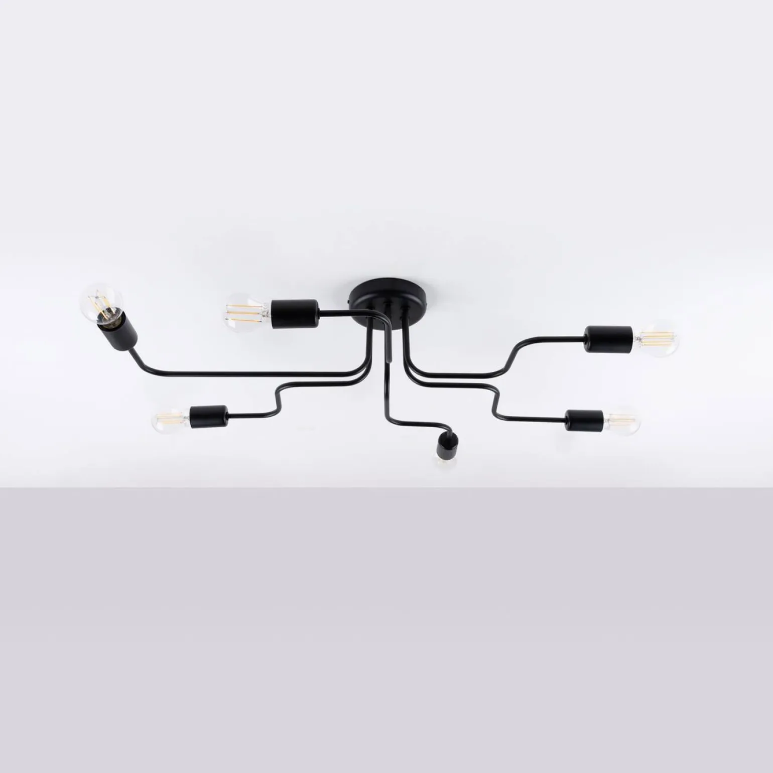 Żyrandol VECTOR 6 czarny (SL.1447) - Sollux Lighting