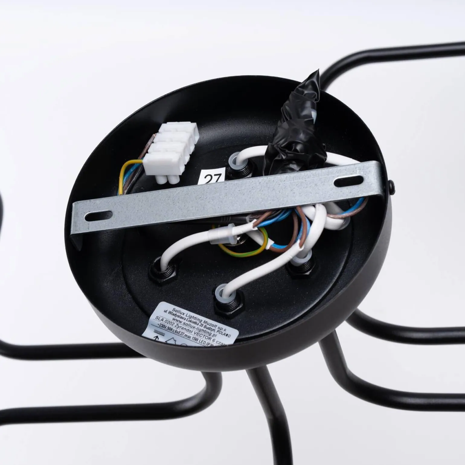 Żyrandol VECTOR 6 czarny (SL.1447) - Sollux Lighting