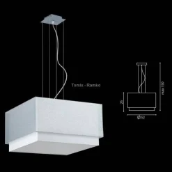 Żyrandol W-4 LASTRA srebro (66996 Ramko) - żyrandol