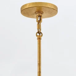 Żyrandol w stylu art Deco Rene - 6 źródeł światła - Przecierany mosiądz (QN-RENE-6P-DSB) - Quintiesse