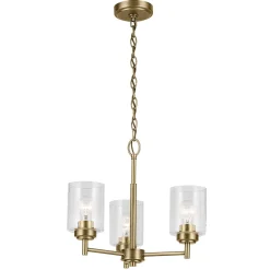 Żyrandol Winslow - 3 źródła światła - Naturalny mosiądz (KL-WINSLOW3-NBR) - Elstead Lighting