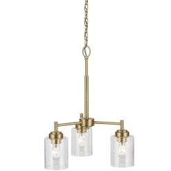 Żyrandol Winslow - 3 źródła światła - Naturalny mosiądz (KL-WINSLOW3-NBR) - Elstead Lighting