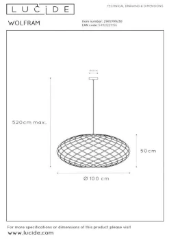 Żyrandol WOLFRAM (21417/99/30) - Lucide