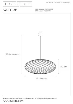 Żyrandol WOLFRAM (21417/99/02) - Lucide