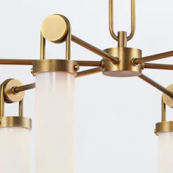 Żyrandol Wynwood - 6 źródeł światła - Vintage mosiądz (QN-WYNWOOD6-VBS) - Quintiesse