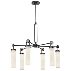 Żyrandol Wynwood - 6 źródeł światła - Miejski brąz (QN-WYNWOOD6-UBZ) - Quintiesse