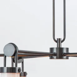 Żyrandol Wynwood - 6 źródeł światła - Miejski brąz (QN-WYNWOOD6-UBZ) - Quintiesse