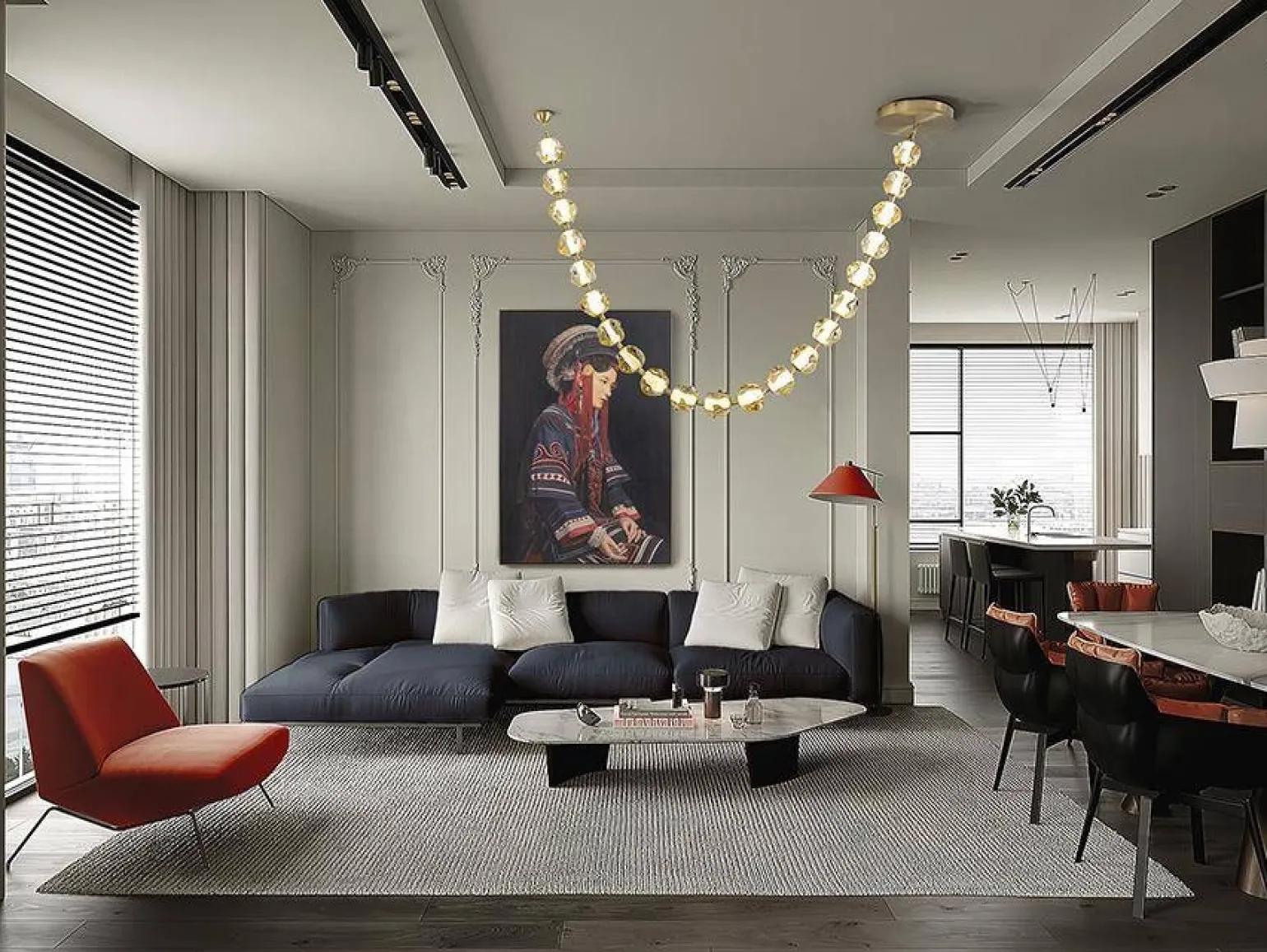 Zaria II lampa wisząca 21L (448765) - Schuller