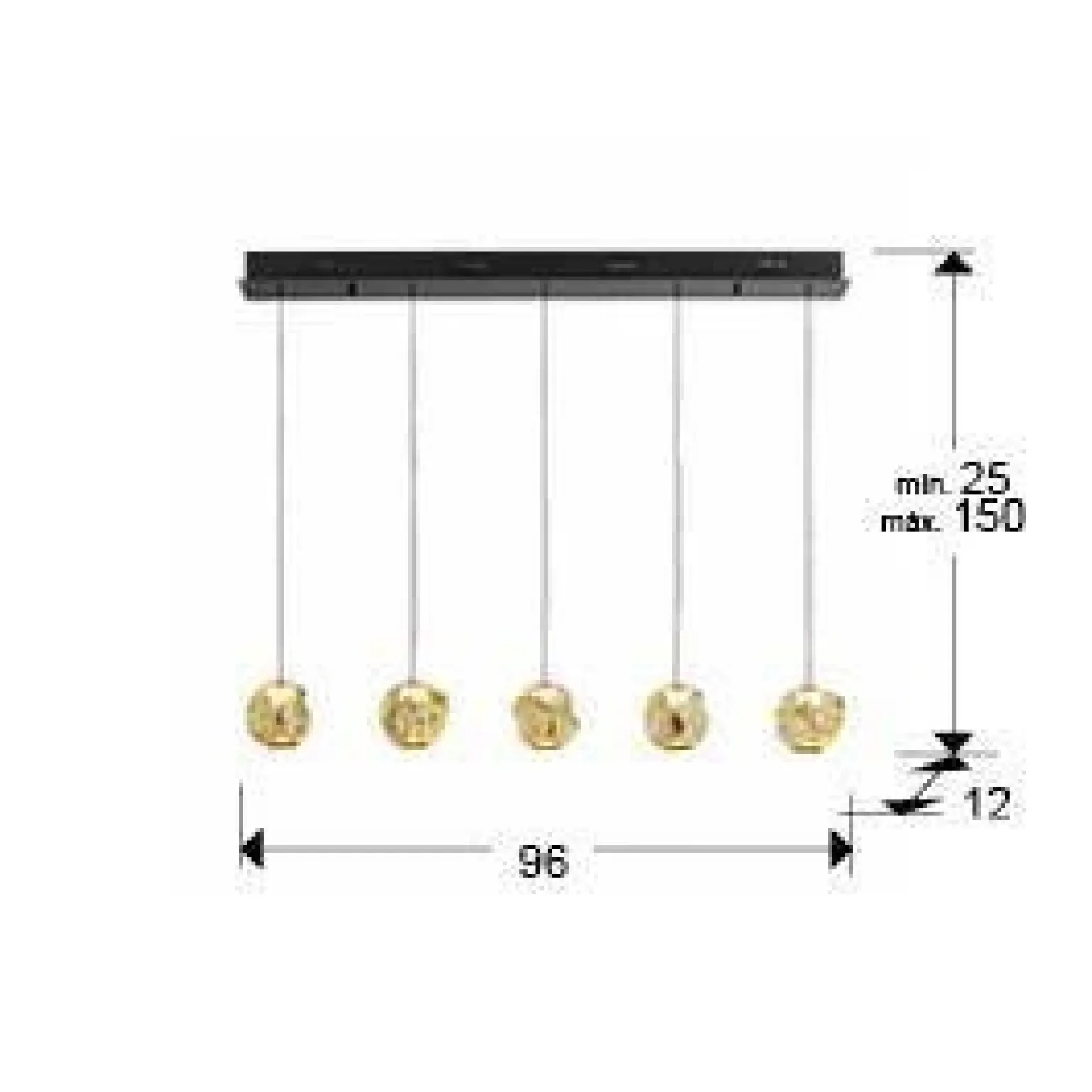 Zaria lampa wisząca 5L (502528) - Schuller