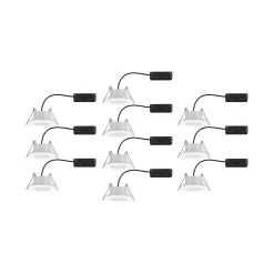 Zestaw 10 Opraw wbudowanych, 3- stopniowa regulacja barwy, 550lm, Biała (PL98197) - PAULMANN