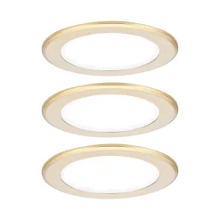 Zestaw opraw meblowych do wbudowania EBL SET 3x2,5W 3x180lm 4000K 12V złoty matowy / tworzywo sztuczne (PL93124) - PAULMANN