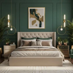 Złota lampa wisząca przy łóżku Bella 25 cm (DP0001A-250R) - Step into Design