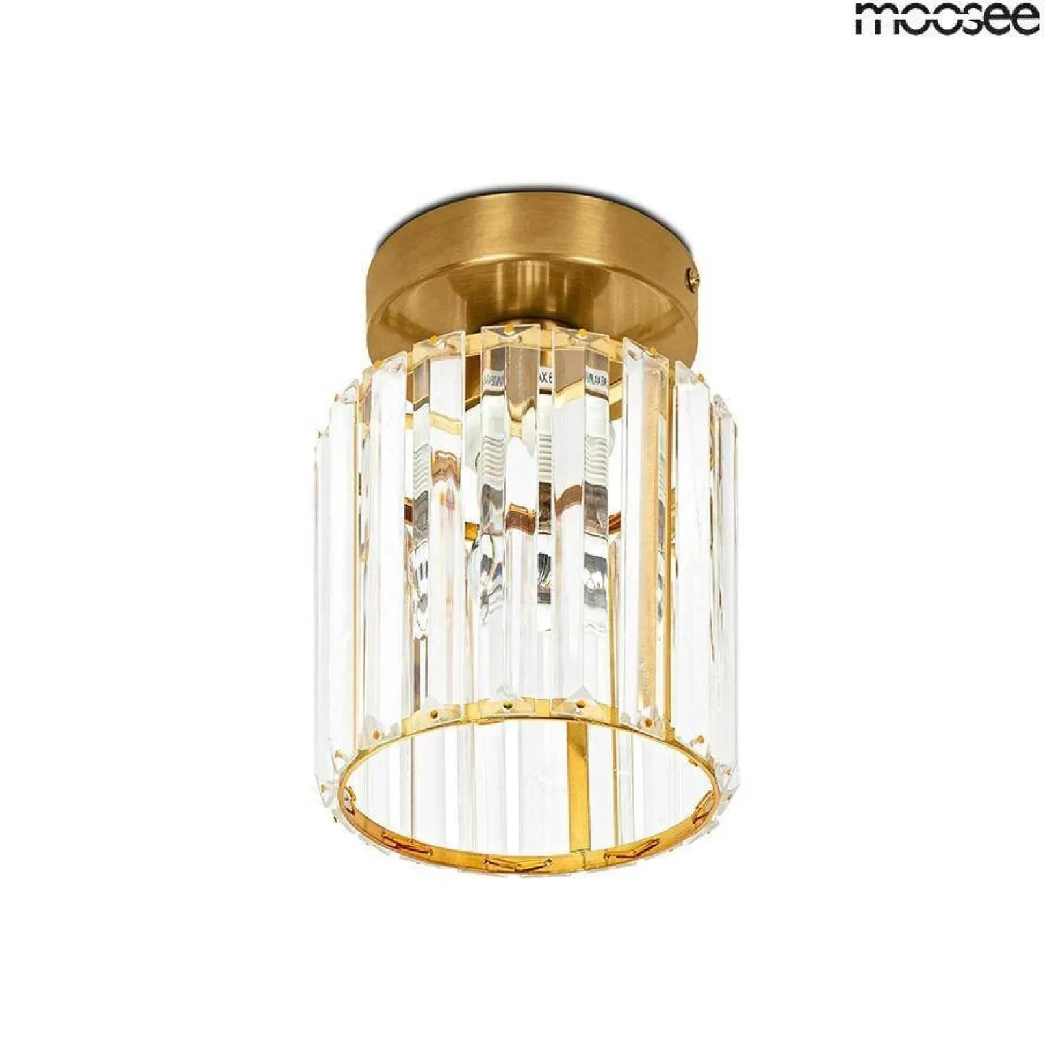 Złoty plafon REY z kryształowym kloszem (MSE1501100407) - Moosee